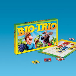 boite et plateau du jeu Bio Trio