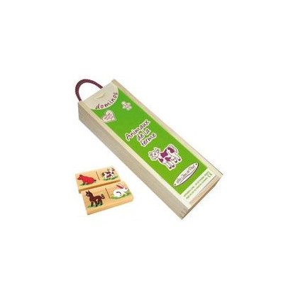 boite du jeu Domino animaux de la ferme