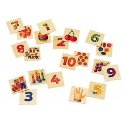 pièce en bois du jeu Numéro