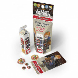 Boite et dés du jeu Chunky Fighters Conrad Coursi