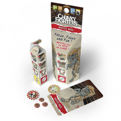 boite et dés du jeu Chunky Fighters Bastet Bhol