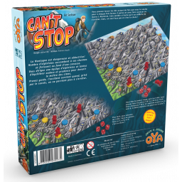 dos de la boite du jeu Can't stop