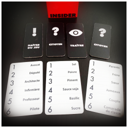 exemple de cartes du jeu Insider