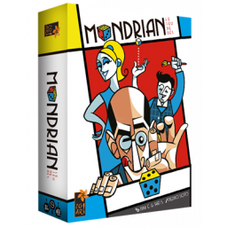 Boite de jeu de Mondrian le jeu de dés