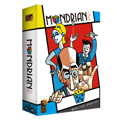 Boite de jeu de Mondrian le jeu de dés