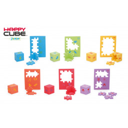 Plaques et cubes correspondants du jeu Happy cube Junior
