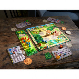 Exemple d'une partie à quatre joueurs du jeu Honga