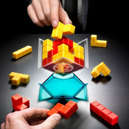 Exemple de partie du jeu Cube Duel