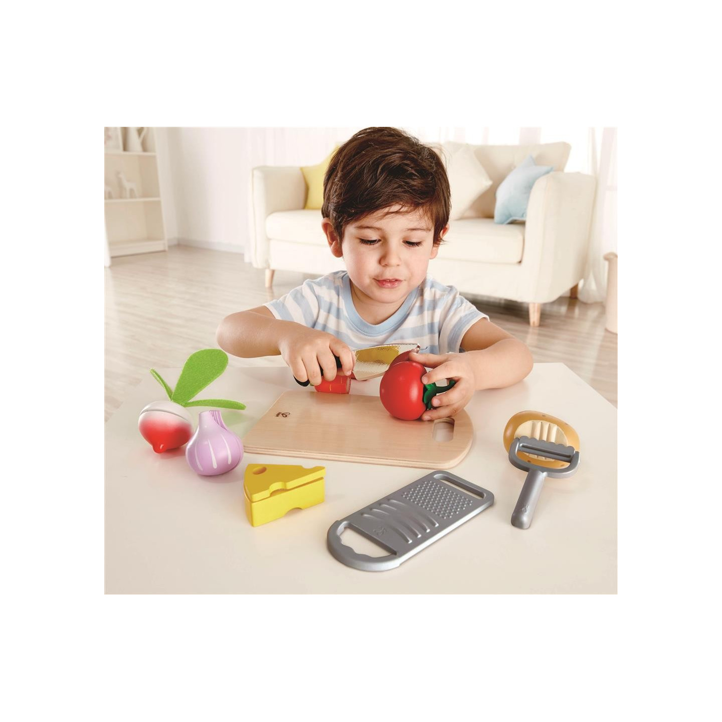 Hape Panier Fruits Jouet en Feutrine - Jeu dImitation Enfant dès 18