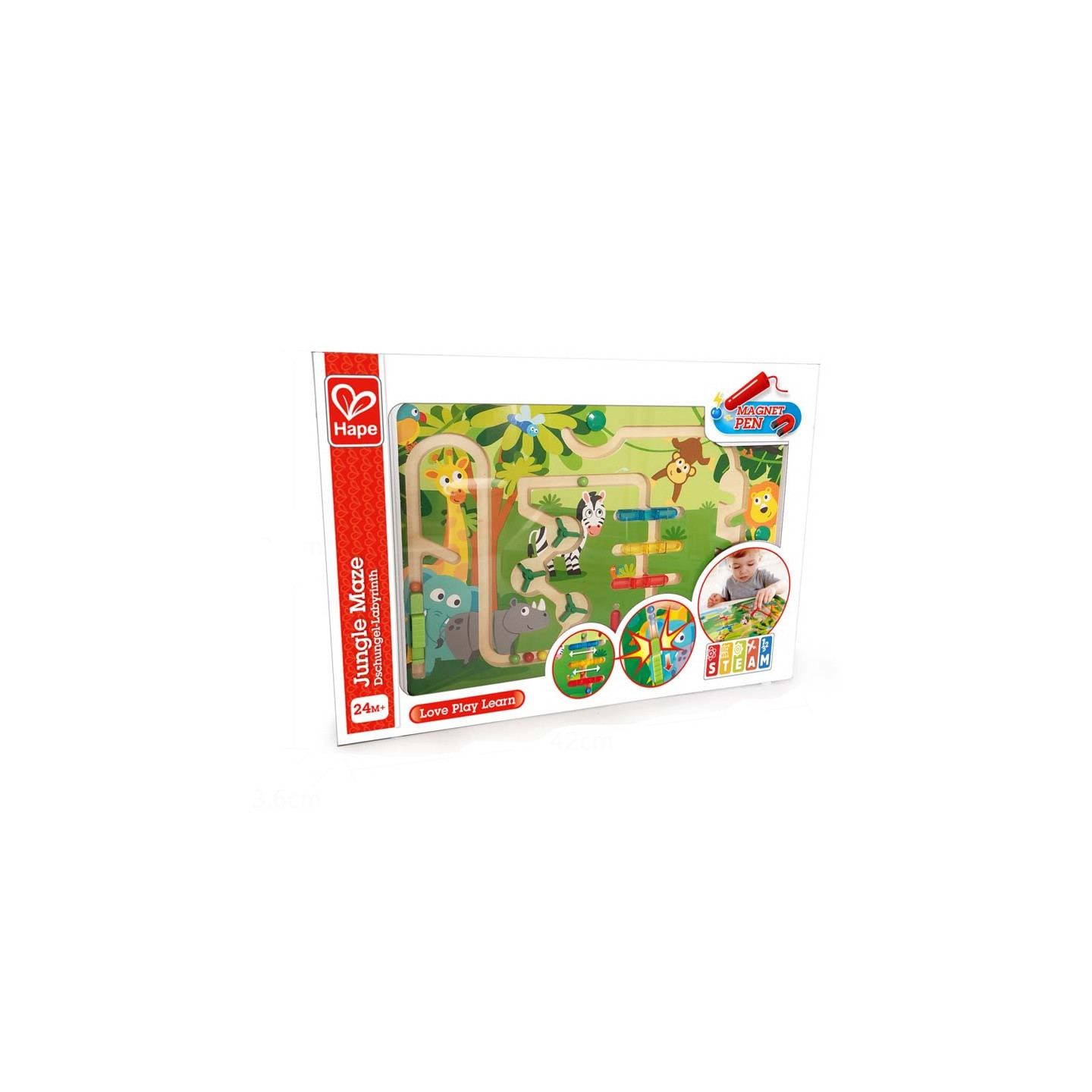 Labyrinthe magnétique jungle, jeu Hape