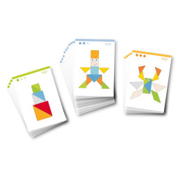 cartes de défis du jeu Tangram Mix Multicolore