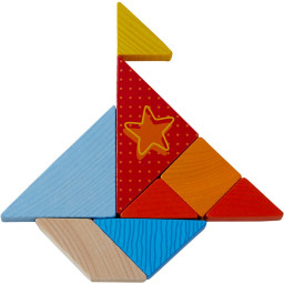 bateau réalisé avec le jeu Tangram Mix Multicolore