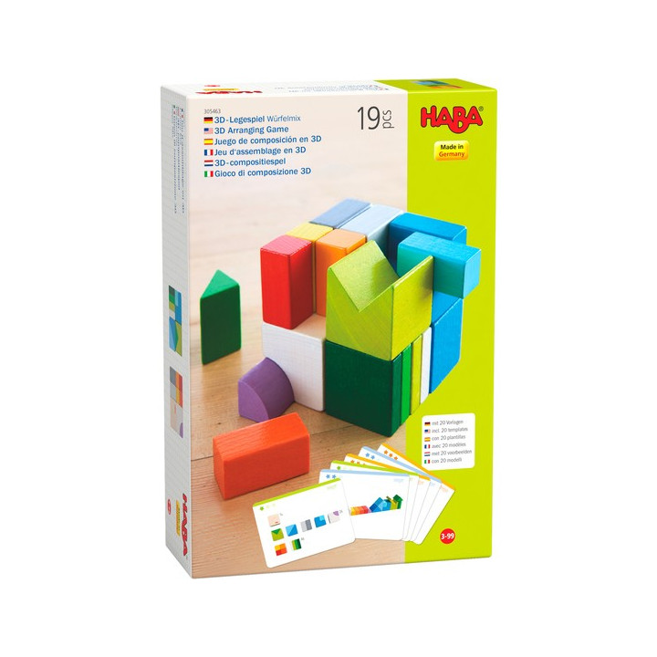 boite du jeu d'assemblage en 3D Cubes Mix