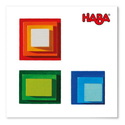 pièces en bois du jeu d'assemblage en 3D Cube multicolore