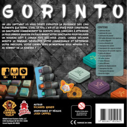 verso de la boite du jeu Gorinto