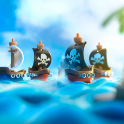 bateaux du jeu Pirates en vue !