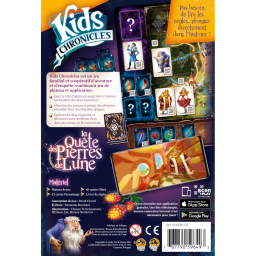 verso de la boite du jeu Kids Chronicles la quête des pierres de lune