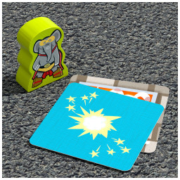 pion et cartes du jeu Rhino Hero Missing Twin