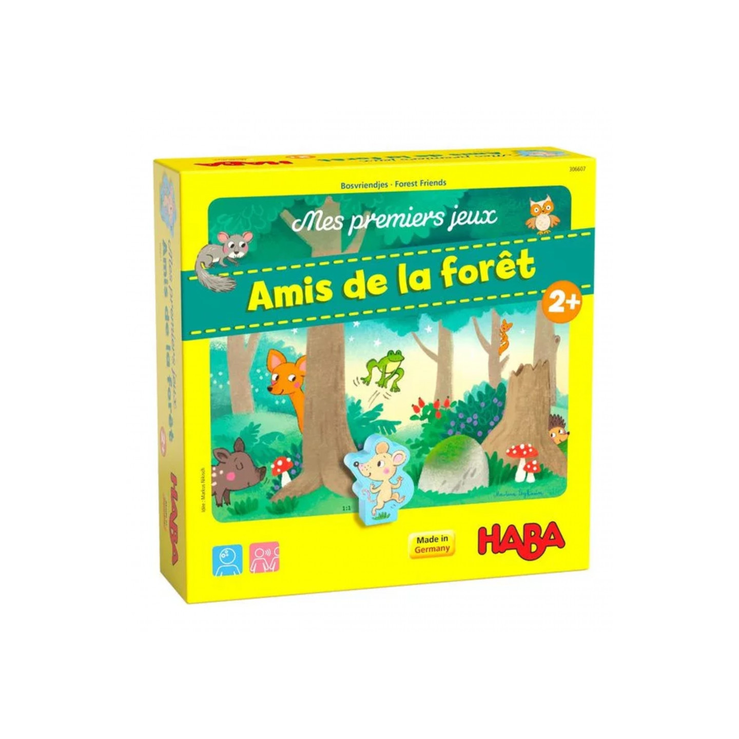 Livre d'Éveil en Bois pour Bébé - Mes Amis de la Forêt