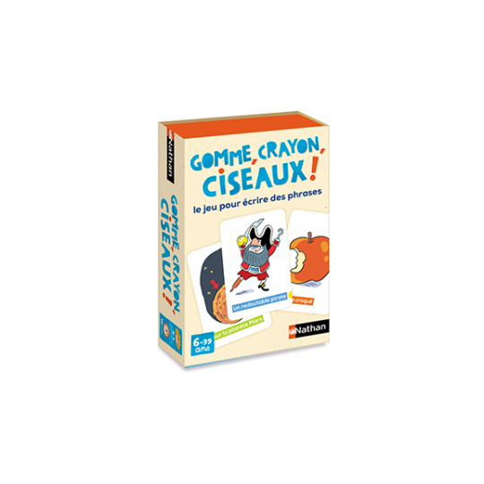 Boite du jeu Gomme, Crayon, Ciseaux !