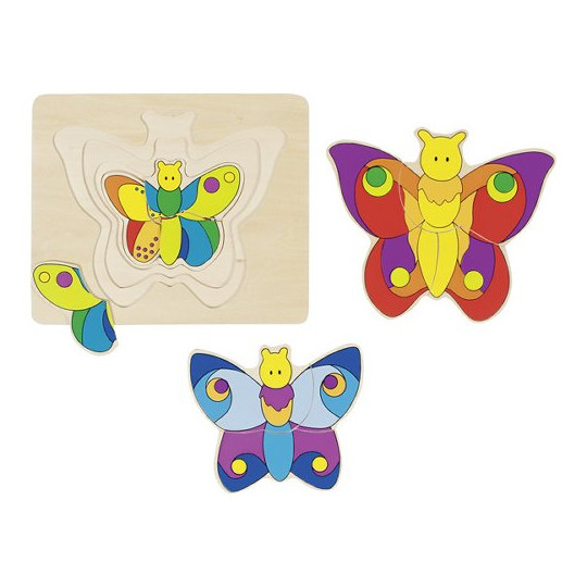 Puzzle les papillons 4 couches