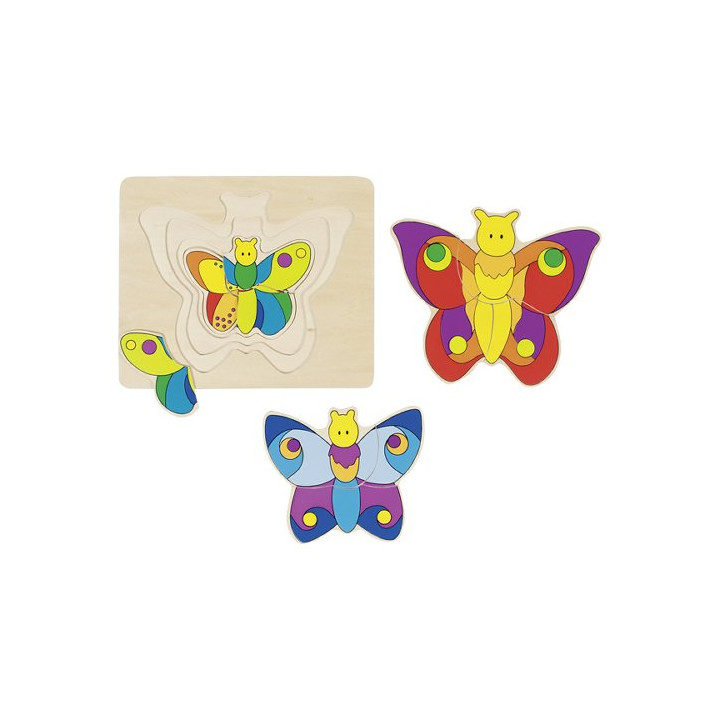 Puzzle les papillons 4 couches