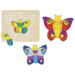 Puzzle les papillons 4 couches