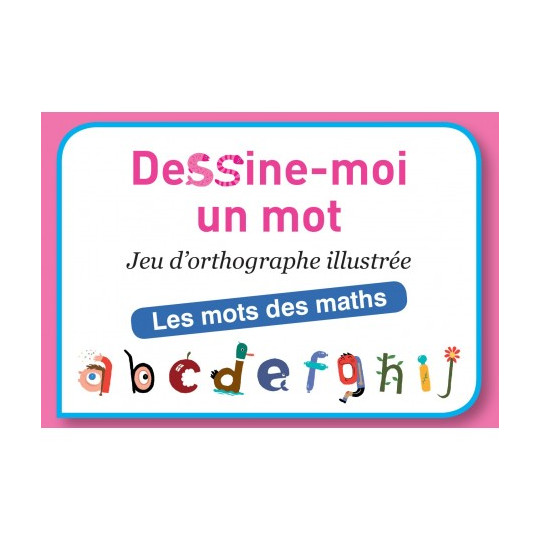Boite de jeu Dessine-moi un mot Jeu d'orthographe illustré les mots des maths