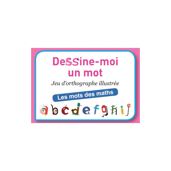 Boite de jeu Dessine-moi un mot Jeu d'orthographe illustré les mots des maths