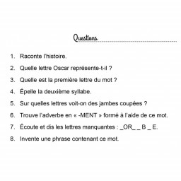 carte questions du jeu Dessine-moi un mot Les mots du CM2