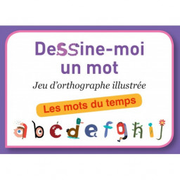 Boite du jeu Dessine-moi un mot jeu d'orthographe illustré les mots du temps