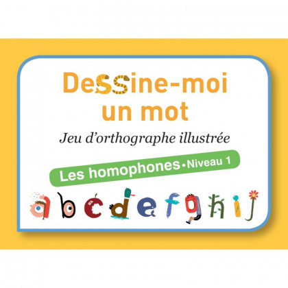 Boite du jeu Dessine-moi un mot Les homophones niveau 1