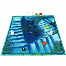 plateau et pions du jeu L'escalier Hanté