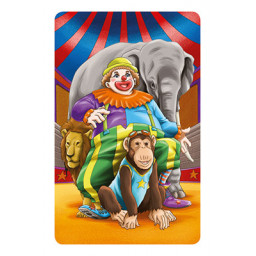 Carte affiche du jeu Ne Mange pas la consigne Circus