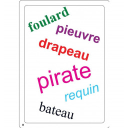 Carte mots du jeu Tam Tam "il était une fois" Les pirates