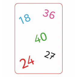 Vue d'une carte du jeu TamTam MultiMax les tables de multiplication