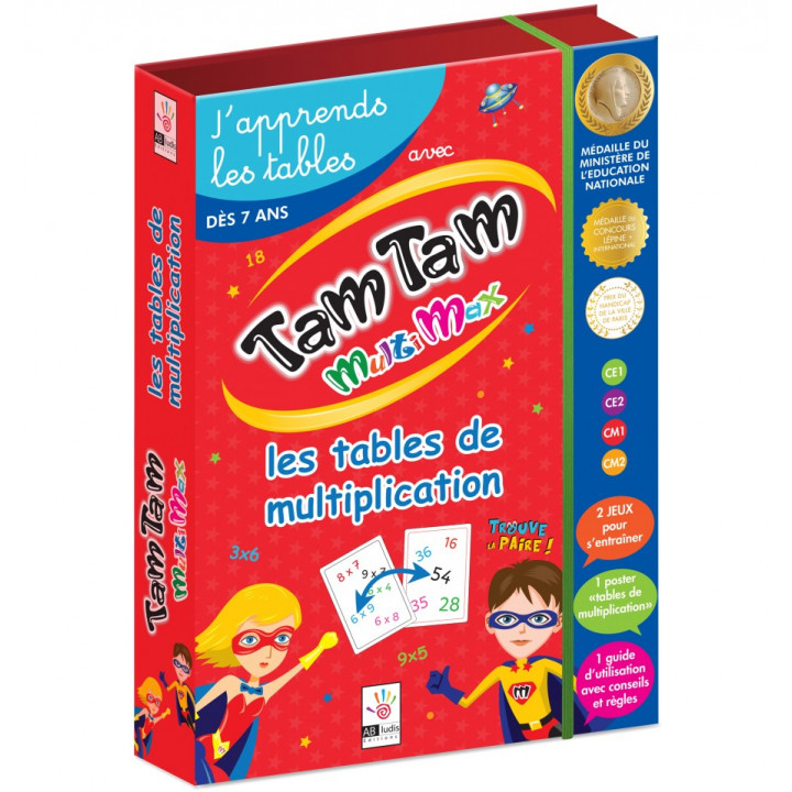 Visuel de la boite du jeu de société TamTam MultiMax les tables de multiplication