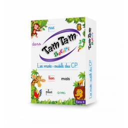 boite du jeu Tam tam safari Les mots-outils du C P