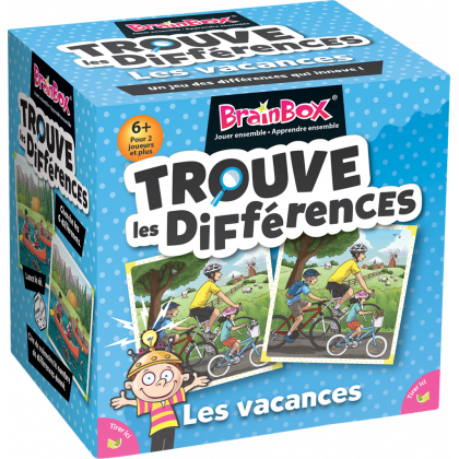 Boite du jeu BrainBox Trouve les différences  Les vacances