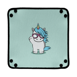 Piste de dés : Small Hello Unicorn à plat