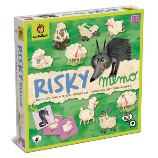 Boite du jeu Risky Mémo Attention au loup !