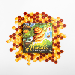 Boite et tuiles du jeu Alvéola : la cité des Abeilles Boite et tuiles du jeu Alvéola : la cité des Abeilles
