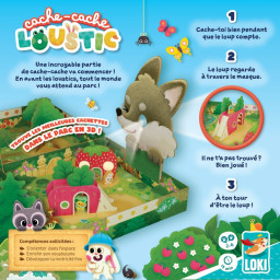 Dos de la boite du jeu Cache Cache Loustics