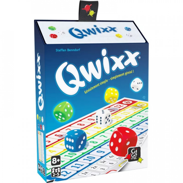 Boite du jeu de roll and write Qwixx de Gigamic