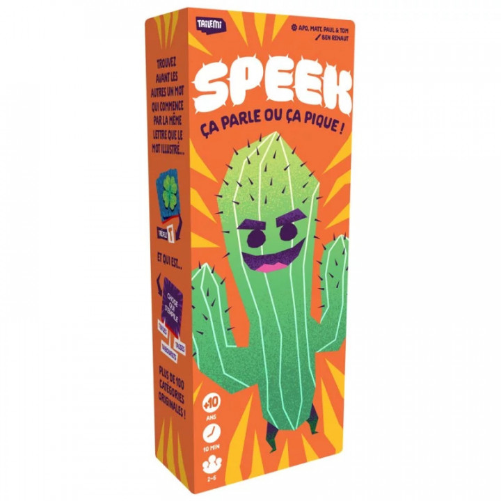 Boite du jeu d'ambiance et de lettres Speek de Tailemi