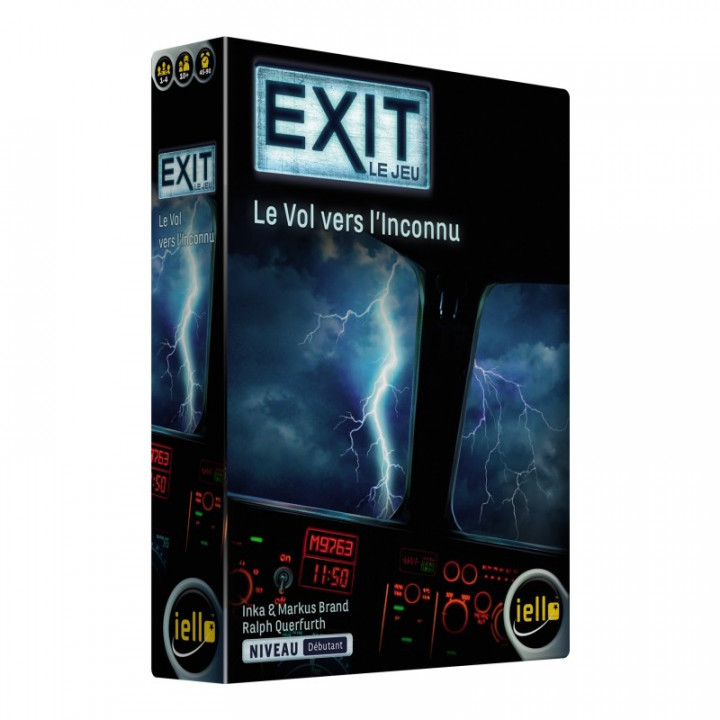 Boite du jeu d'enquête Exit Le Vol vers l'Inconnu de Iello