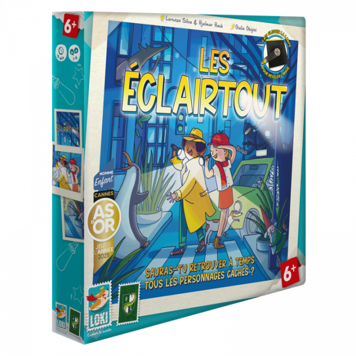 Boite du jeu de société pour enfants Les Eclairtout de Loki