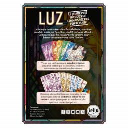 Dos de la boite de jeu de Luz de Iello