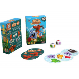 Boite et matériel du jeu pour enfants Grizzy & les Lemmings de Savana