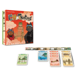 Boite et matériel du jeu Chatpentiers de Musoka Studio